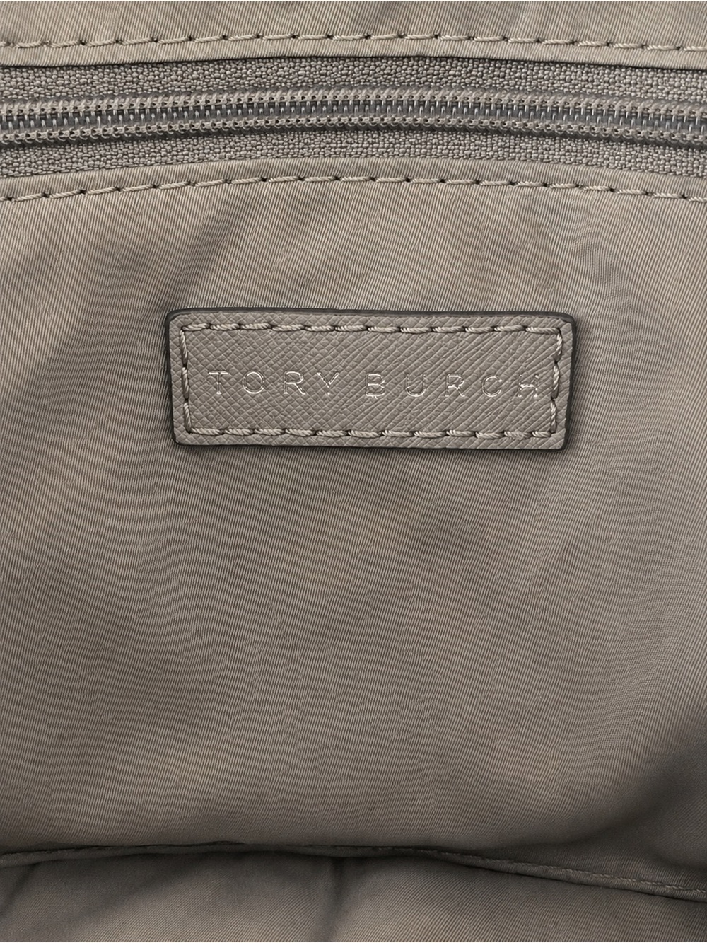 Tory Burch Scout Perry Nylon Crossbody Bag Taupe Adjustable Strap - Picture 9 of 11